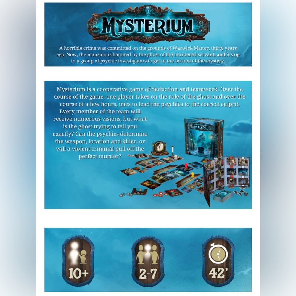 Mysterium Board Game - Cooperative Immersive Mystery Game - Picture 2 of 8